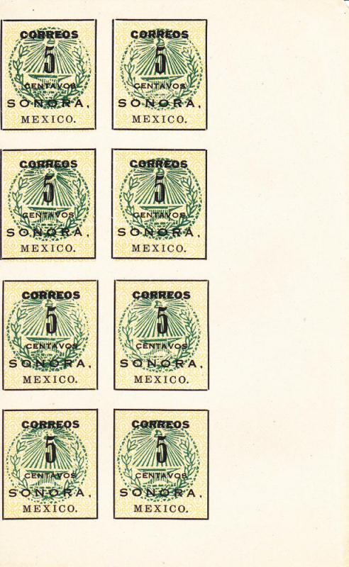 Mexico # 407, Imperf Block of 8, Mint NH