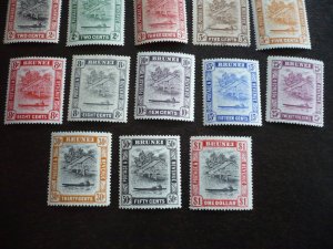 Stamps - Brunei - Scott# 14-73 - Mint Hinged and 1 Used Part Set of 18 Stamps