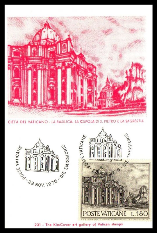 Vatican City 601-606 Set of Six Maxi Cards U/A FDC