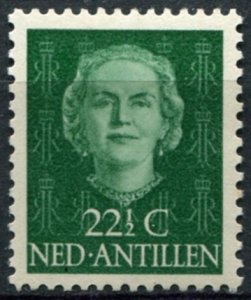 Netherlands Antilles Sc#221 MH/Unused, 22½c bl grn, Queen Juliana (1954)