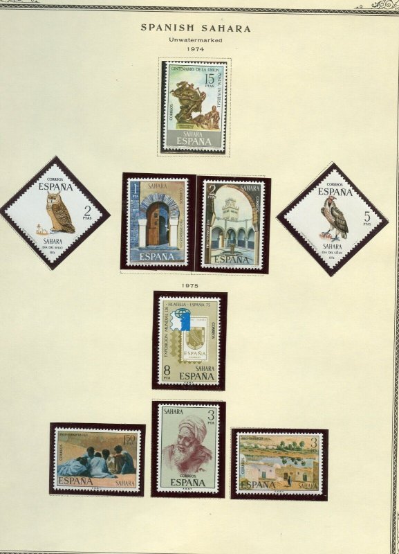 SPANISH  SAHARA SELECTION II MINT HINGED  AND NEVER HINGED STAMPS