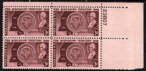 USA 1948 Scott 955 mnh  Plate Block of 4 fvf