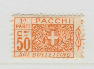 A8P25F95 Italy 1914-22 Parcel Post Stamp 50c mnh**