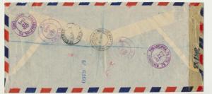 TRINIDAD TP US 1945 CENSOR COVER+ IC TRI H/S TY 9b REG 36c SCARCE (SEE BELOW)