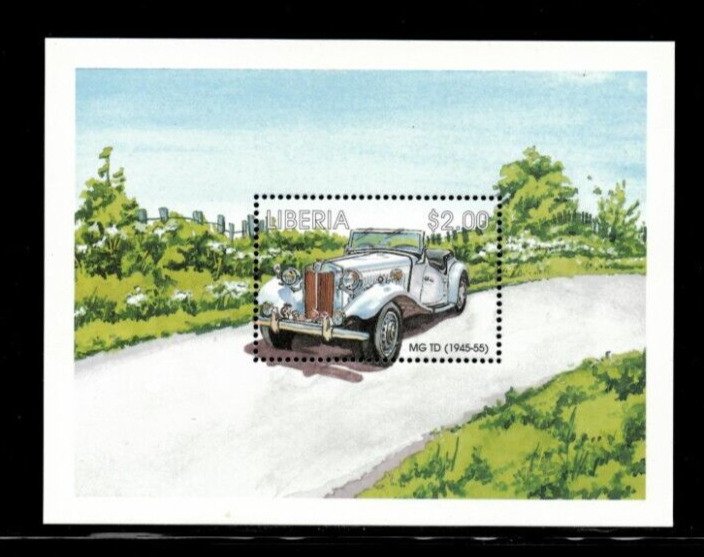 Liberia 1998 - Cars / Automobiles - Souvenir Stamp Sheet - Scott #1389 - MNH