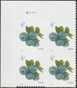 5652 MNH UL PB(4) Blueberries - no per item S&H fee.