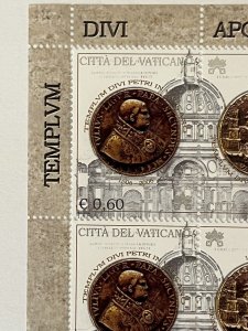 VATICAN CITY - The 500th Anniversary of St. Peter's Basilica 2006 - 2 Blocks MNH