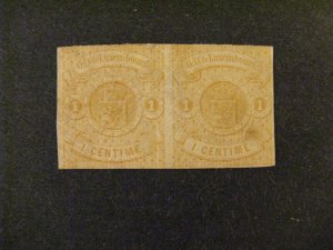 Luxembourg #4 mint hinged pair thin a22.7 3495