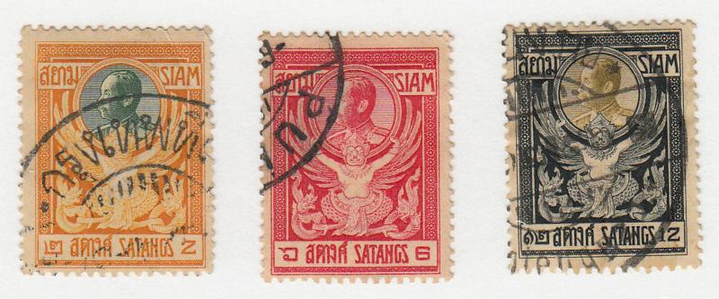 Thailand - 1910 - SC 139,141-42 - Used