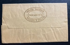 1906 Georgetown British Guiana Stationery Wrapper Cover To Hamburg Germany