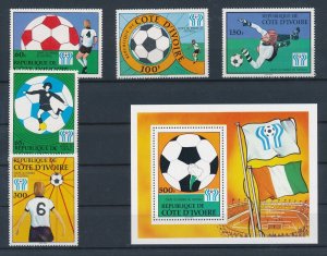 [111069] Ivory Coast 1978 Sport football soccer With souvenir sheet MNH