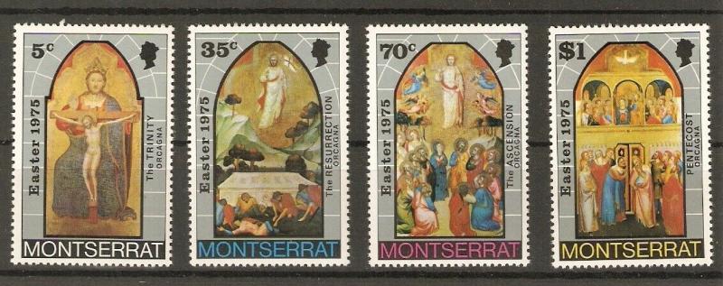 MONTSERRAT SG363a/6a 1975 UNISSUED EASTER SET MNH