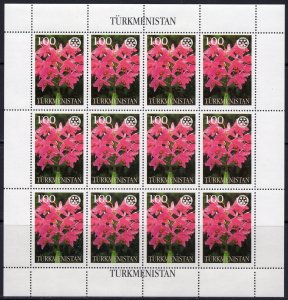 Turkmenistan 1997 ORCHIDS (FLOWERS) ROTARY INTERNATIONAL 6 MINI-SHEETLETS MNH