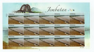 Indonesia Indonesie 2017 Stamp FS, Bridge Jembatan Tayan Sanggau Kalimantan