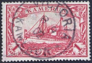 Germany 1900 Victoria Kamerun Cameroons Mi16 Unwmk 1M 1 Mark Yacht Used E 106512