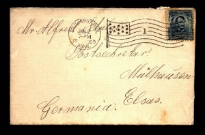 1909 South Saint Paul MINN Crisp Flag Cancel Cover to Germany - L28078