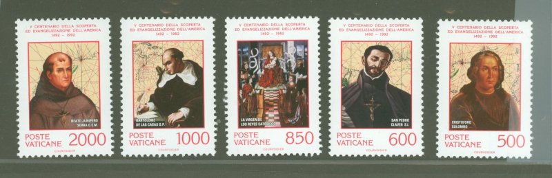 Vatican City #898-902  Single (Complete Set)