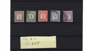 Palestine #J6, 8-11 MNH - Stamp - CAT VALUE $8.75