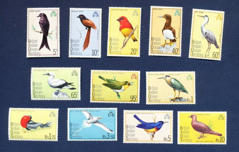 BRITISH INDIAN OCEAN TERRITORY - # 63 // 77 -  FVF MNH see note - Birds - 1975