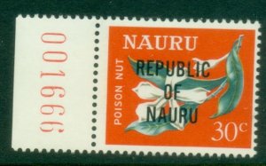 Nauru 1968 Pictorials Opt republic of Nauru 30c MUH