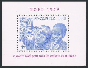 Rwanda 934,MNH.Michel 1010 Bl.87. Christmas 1979.IYC-1979.Children.