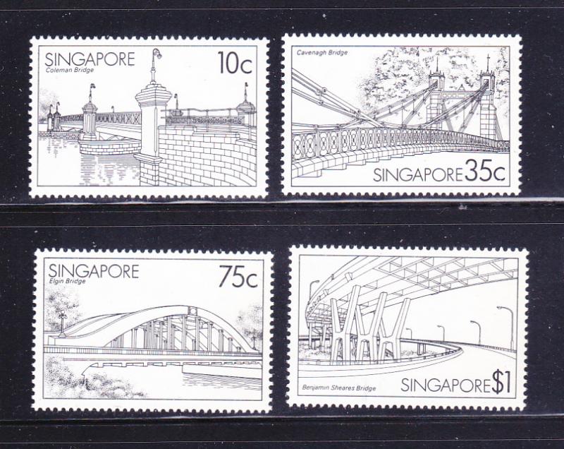 Singapore 449-452 Set MNH Bridges