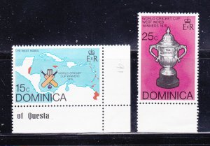 Dominica 492-493 Set MNH Sports, World Cricket Cup (A)