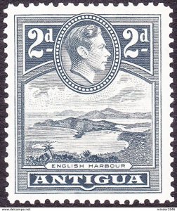 ANTIGUA 1938 KGVI 2d Grey SG101 MH