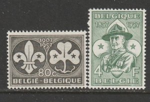 1957 Belgium - Sc 509-10 - MH VF - 2 single - Scouts