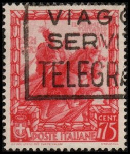 Italy 405 - Used - 75c Victor Emmanuel II / Garibaldi (1938) (cv $3.25)