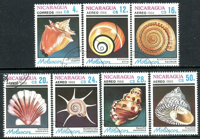 263 - Nicaragua 1988 - Shels - Used Set