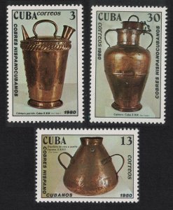 Caribic Copper Handicrafts 3v 1980 MNH SG#2646-2648