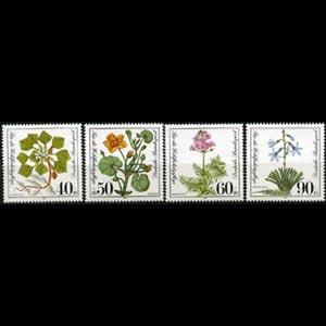 GERMANY 1981 - Scott# B589-92 Endang.Plants Set of 4 NH