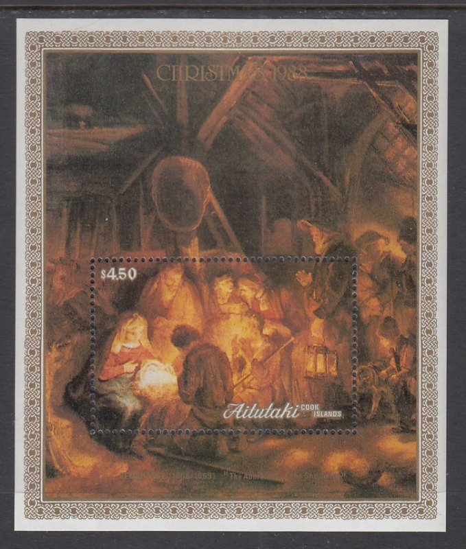 Aitutaki 428 Christmas Souvenir Sheet MNH VF