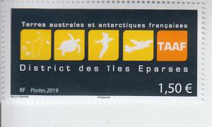 2019 FSAT Fr Antarctic Scattered Logo (Scott 617) MNH