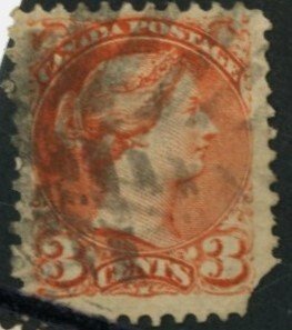 CANADA #37, USED FAULT, 1873, ITEM CAN1009