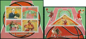 Congo - Basketball MNH set - 4val sheet + s/s