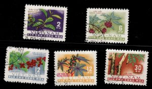 North Viet Nam Scott 190-194 Used CTO 1962 Crop set typical cancels