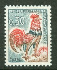 France # 1024B   Gallic Cock 1965  (1) Mint NH