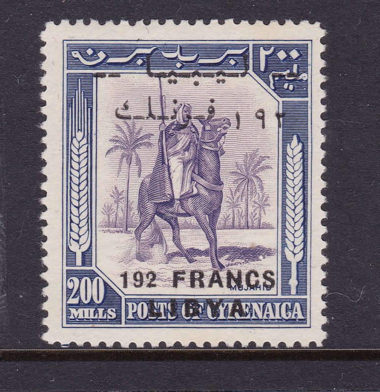 Libya an early 192Fr on 200m overprint MNG