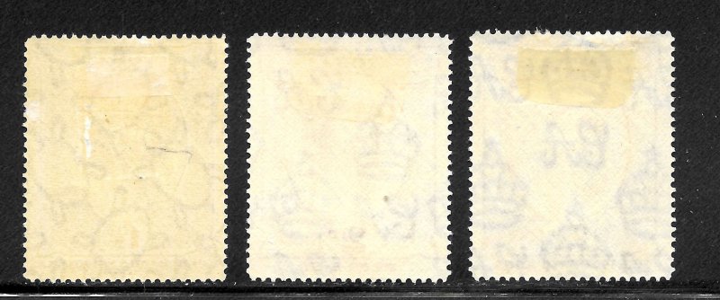 Tonga Scott 54,56a,58 Unused HOG - 1920-34 Queen Salote Issues - SCV $11.55