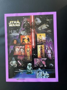 Scott 4143 STAR WARS 30th Anniversary Sheet of 15 Stamps First day issue 2007