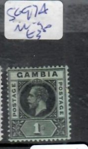 GAMBIA KGV  1/ -    SG  97A   MOG      P0313A  H