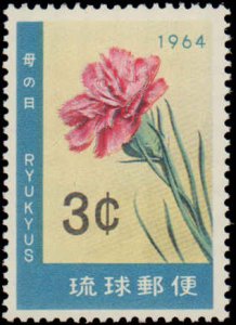 Ryukyu Islands #118, Complete Set, 1963, Flowers, Never Hinged