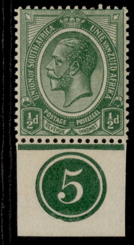 SOUTH AFRICA GV SG3, ½d green, M MINT. CONTROL 