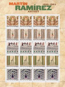 US 4968-4972 4972a Martin Ramirez forever sheet MNH 2015