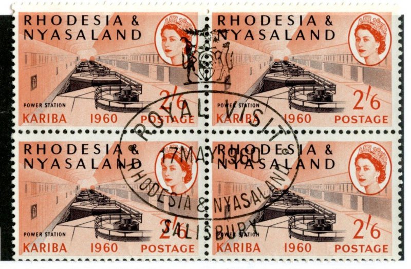 1960 Rhodesia& Nyasaland Sc#176 first day cancel ( 1656 BCX2 )