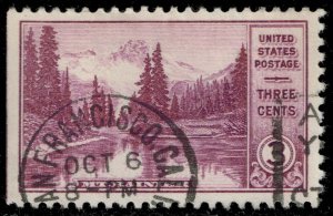 US #742 Mount Rainier; Used