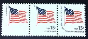 Scott #1597 - EFO - 15c gray, dark blue & red - Fort McHenry Flag - MNH - 1978