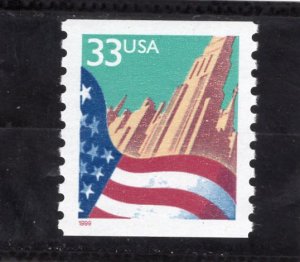 3280 Flag  & City, MNH coil